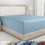 California Design Den Fitted Sheet Queen - Deep Pocket Soft 400 Thread Count Sateen 100% Cotton Queen Fitted Sheet Only No Pop-o