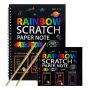 2-PIECE Rainbow Scratch Picture Book Black Diy Art Scratch Book