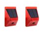 2 Piece Solar Strobe Alarm Motion Detector With Remote Control Siren