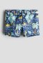 Swimming Trunks - Blue & Palm Trees