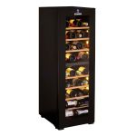 Swiss 526 Satin Black Dual Zone Wine Cooler - DZ140L