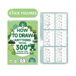 1PC Green Stick Figure Drawing Book For Youngsters