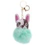 Frenchie Pom Pom Keychain - Mint