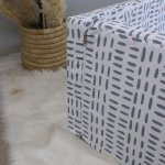 Dashes Striped Pattern Travel Bed Grey And White