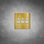 Meeting Room boardroom Sign D01 - Brushed Brass