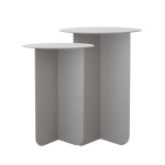 Folding Nesting Table - Light Grey Short - 47CM H X 35CM Dia