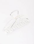 Silver Large Outline Hair Claw Clip