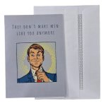 Paper Gift Card And Envelope Men Like You Blue