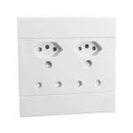 Major Tech Veti 2 Double Rsa & Double Rsa V-slim Socket Outlet - White