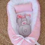 Baby Nest Baby Sleeping Pod Tatty Teddy Light Pink Set