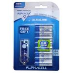 Alphacell Aa 8PC Pro Alkaline Digital Batteries With Free Gift 6 Pack