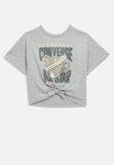 Converse Cnvg Tie Front Gfx Boxy T-Shirt - Dk Grey Heather