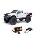 1 24 SCX24 Base Camp 4WD Rock Crawler Brushed Rtr With Battery & Charger White