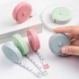 1PC MINI Small Soft Ruler 1.5 Meters Plastic Tape Measure Household Cute Automatic Retractable Type Leather Ruler Tape Measuring Clothes Leather Ruler