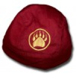 Bandana - Gold Monogram Tie Back Burgundy