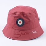Ben Sherman Targy Plastisol Bucket Hat Berry - S