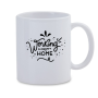 White Ceramic Mug - Working From Home