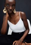 V-neck Strappy Body - White