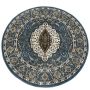 Glam & Decor Blue Brown Beige Flora Persian Style Round Rug - 160 X 160 Cm