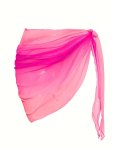 Ombre Mesh Vacay Cover Up Skirt Side Knot Beach Wrap Coverup Women's Swimwear & Clothing