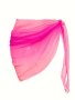 Ombre Mesh Vacay Cover Up Skirt Side Knot Beach Wrap Coverup Women's Swimwear & Clothing