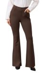 Vimpep Flare Yoga Dress Work Pants Women High Waisted Pull On Stretchy Slacks Flared Leggings For Business Casual With Pockets 3