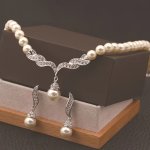 3PCS Earrings Plus Necklace Elegant Jewelry Set Inlaid Rhinestone Made Of Milky Stones Dainty Party Accessories Perfect Birthday