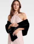 Sophia Faux Fur Wrap - 0 Black