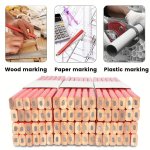 10PCS PACK Woodworking Pencils Flat Black Octagonal Carpenter Pencils Woodwork Marking Pencils