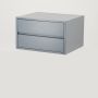 Fihlo Two Drawer Floating Side Table - Grey