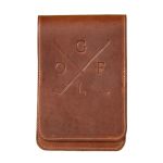Fine Leather Golf Scorecard Holder Golf Logbook With Golf Logo