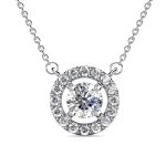 DESTINY Petal April diamond Birthstone Necklace With Swarovski Crystals