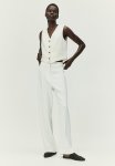 Wide Trousers - White