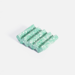 Zig Zag Soap Dish - Green & White Terrazzo