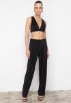 Wide Leg Trousers - Black