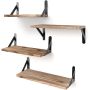 Wooden Floating Shelves Wall Shelves For Decor Storage 4PC