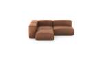 Three Module Corner Sofa - Leather - Brown - 241CM X 199CM