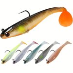 Pre-rigged Jig Head Soft Fishing Lures Paddle Tail Swimbaits For Bass Fishing Professional Fishing Bait For Saltwater Freshwater
