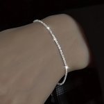 1PC Super Shiny Alloy Hand Chain Bracelet Simple Style Hand Jewelry Decoration For Wome Daily Wear