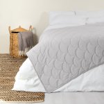 Quilted Nest Velvet Throw - Scallop - Grey