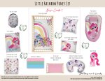 Cot Duvet Bedding Little Rainbow Pony Set