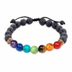 Killer Deals 7 Chakra Healing meditation Rainbow Crystal Stone Adjustable Bracelet - Best Bargains Online