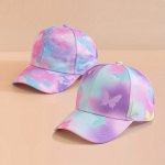 Children's Baseball Cap With Butterfly And Star Tie Dye Design - Suitable For Leisure Play And Travel - Youth Baseball Cap For 3