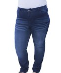 Ladies Tiffany High Waist Straight Leg Denim Jean - 60 Drk Wash