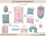 Cot Duvet Bedding Fairy Garden With Background Set