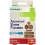 Assorted Sheer Plasters 40 Piece