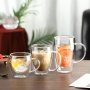 1PC Insulated Double-walled Glass Mug With Handle - Reusable Multipurpose Coffee & Tea Cup For Home And Restaurant Use