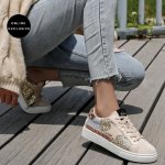 Star Glitter Suede Sneaker - Cream 37