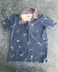 Osh Kosh Blue Dinosaur Skeleton Collares Shirt 7Y