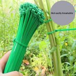100PCS Green Nylon Plant Ties - Heavy-duty Waterproof & Anti-shrink Zip Ties For Outdoor Gardening Cable Management & Shrub Supp